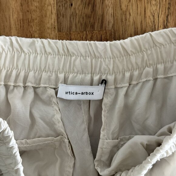 Artica Arbox Wide Leg Snap Closure Pants - Beige - US Size S Made In Italy READ - Picture 14 of 16
